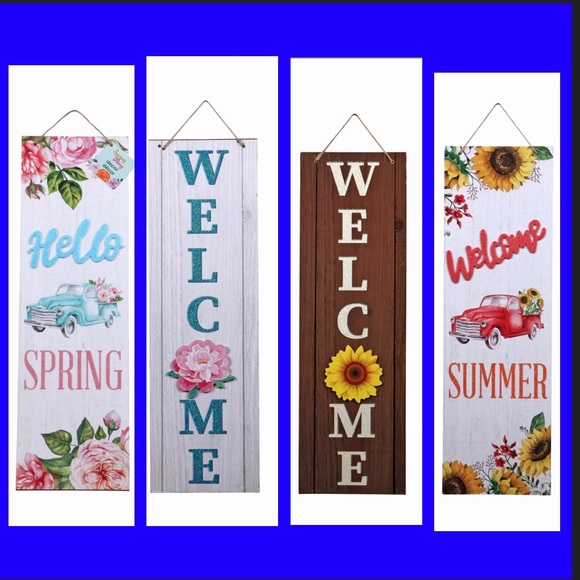 Spring Fling Hanging Welcome Signs, 19inx5.875 in. - Picture 11 of 16